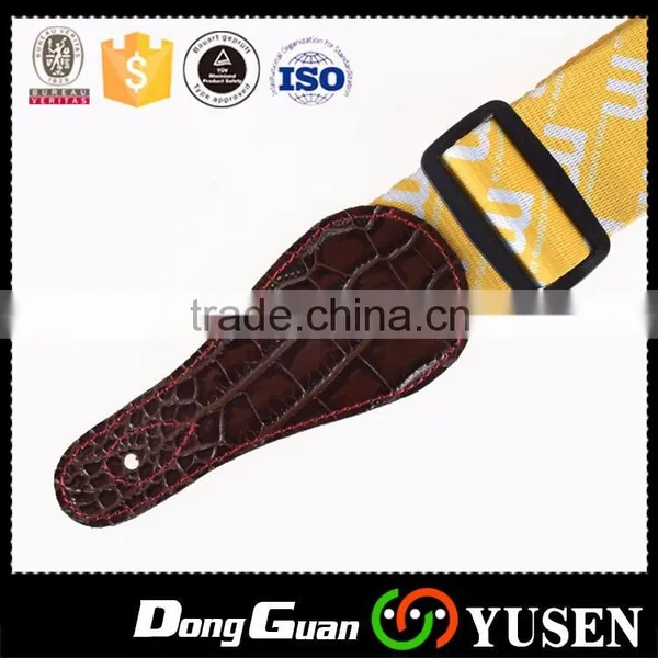 Cheap Price Polyester Custom Yellow Guitar Strap With High Quality photo-3
