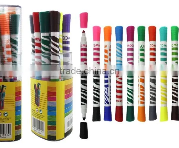 Double Head Double Color Lovely Pattern Barrel Color Pen Set photo-2
