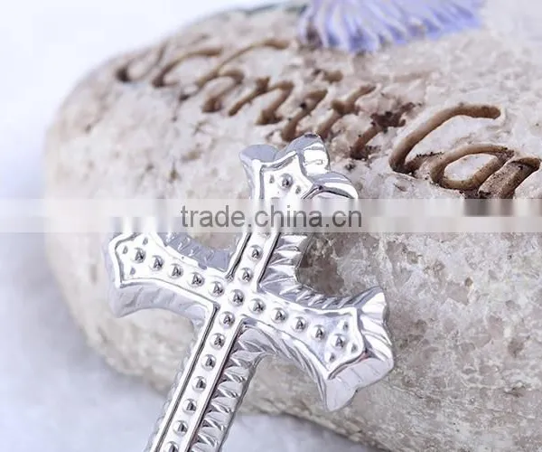 Dubai White Gold Plated Stainless Steel Crucifix/cross Pendant photo-5