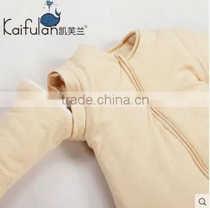 100% Cotton Newborn Infant Baby Anti Kicking Foot Sleeping Bag With Detachable Sleeves for Winter photo-4