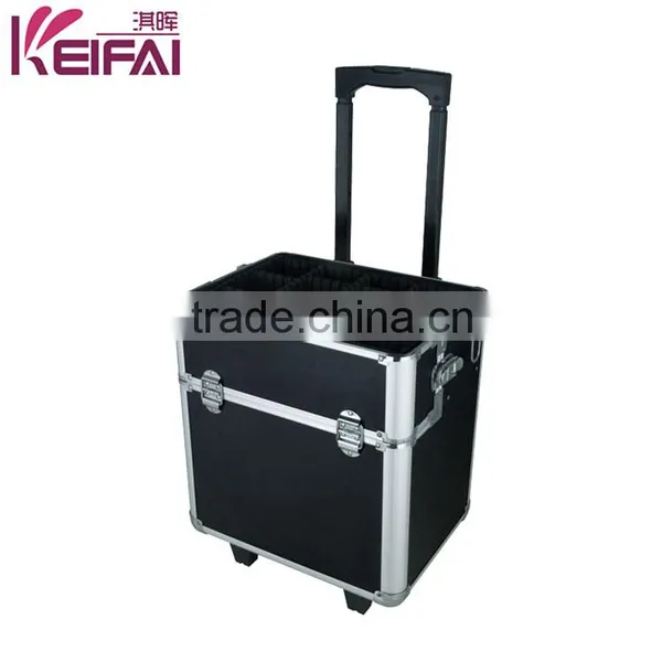 Custom Logo Personalized Lockable Aluminum Frame ABS Lighting Makeup Case With Stand photo-3