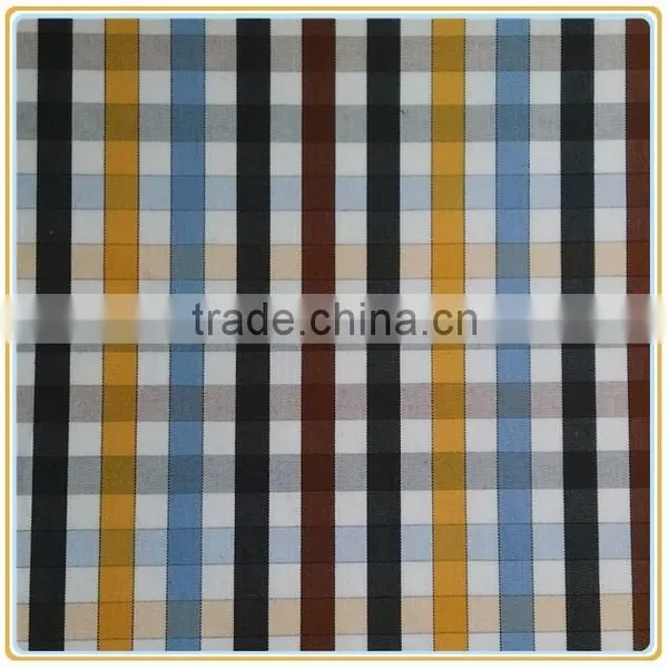 100% Cotton Yarn Dyed Check Shirting Fabric