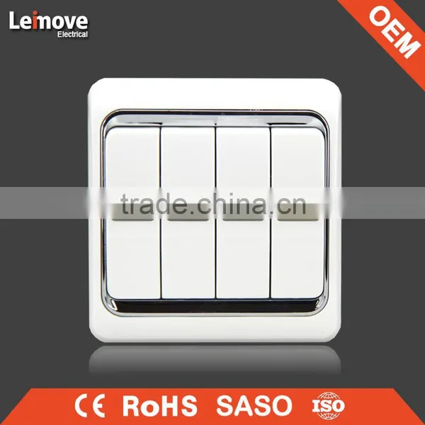 European and Classic Chinese Type 5 Pin Wall Switched Socket photo-2