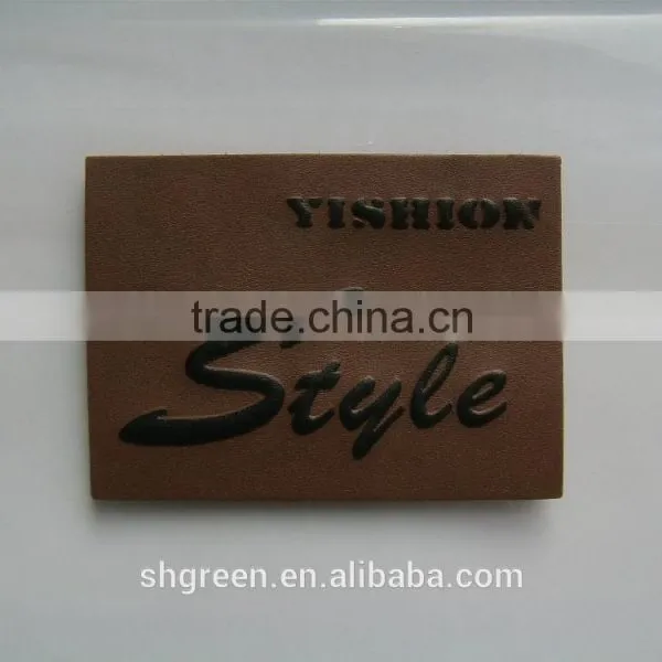 100% True Leather Label,sewing on Leather Patch photo-5