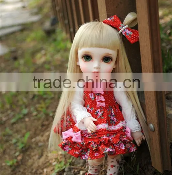 High Quality Heat Resistant Blonde Straight 1/3 BJD Doll Wigs photo-2