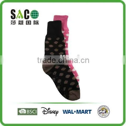 Fashion Double Layer Snow Dots Pattern Acrylic Warm Women Socks photo-3