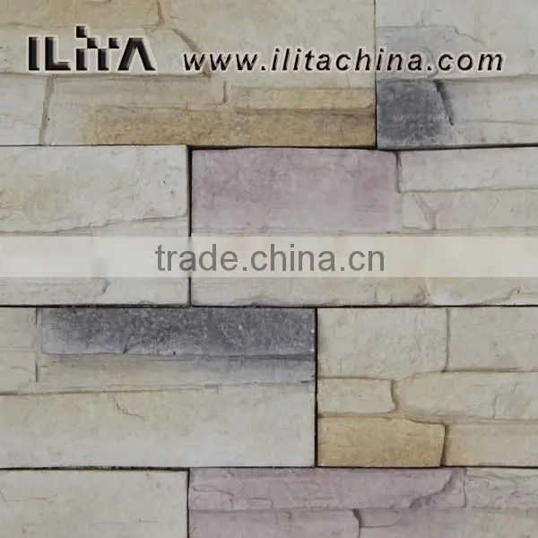 Popular Multi Ledge Artificial Stone, Yellowish, Whitish, Blackish, Elegent Fabulous Outdoor Wall Decoration photo-2