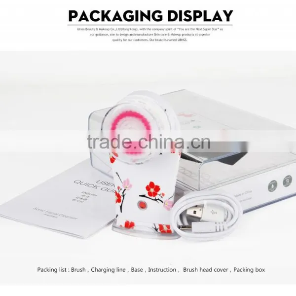 Ultrasonic Face Brush Eletrical Facial Cleansing Tool Machine Facial Brush Pore Sonic Cleanser Surface of Rubber Oil photo-6