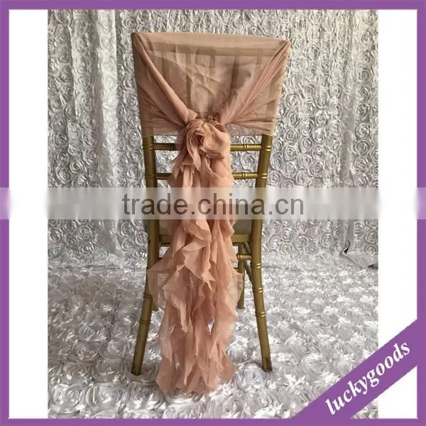 Champagne Hot Sale Popular Wedding Chair Cover photo-5