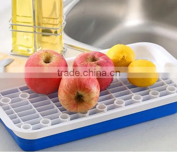 2016 New Design DIY Plastic Dish Drainer With Drip Tray Plate Drying Dish Drainer photo-3