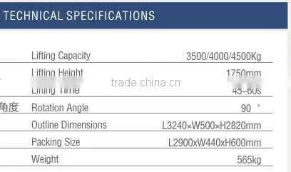2-post 3.5T Single Side Lock Car Floor Lift photo-4