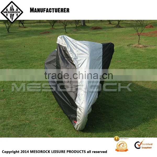 Deluxe All-Season Waterproof and Dustproof Motorcycle Cover (Black,silver, Large) photo-3