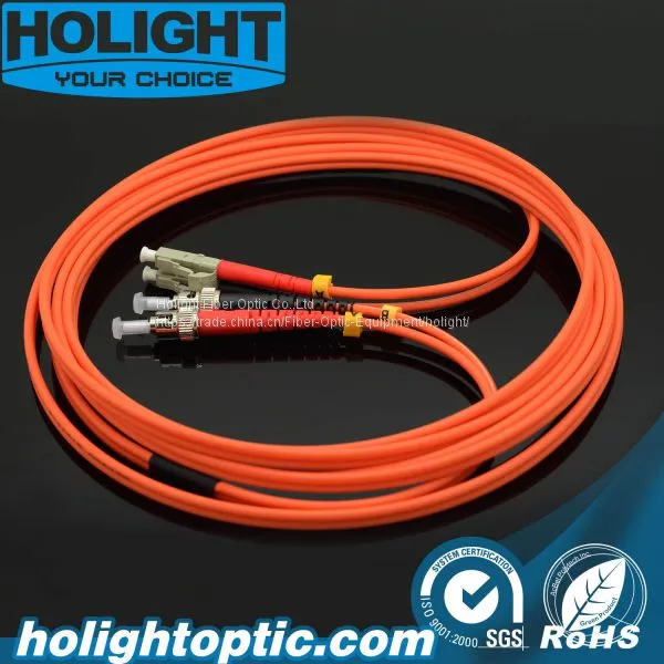 Fiber Patch Cord LC to St Duplex mm Om1 or Om2 Orange