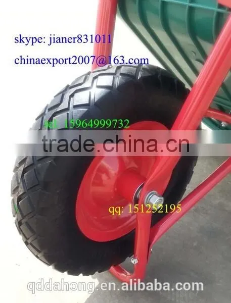 Plastic Garden Wheelbarrow ,Plastic Concrete Wheel Barrow With PU Wheel 4.00-8 photo-6