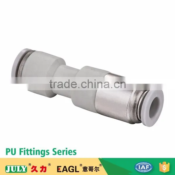 JULY Black Plastic Straight Equal Stop Valve Pneumatic Quick Connector Pipe Fittings photo-2