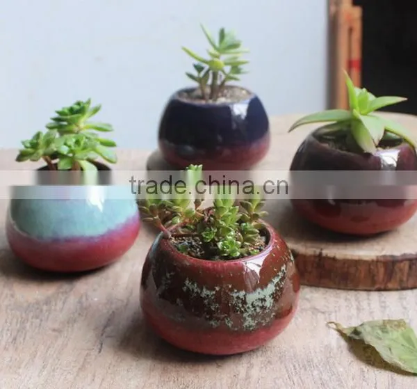 New Christmas Indoor Decor Glazed Small Succulent Pot photo-4