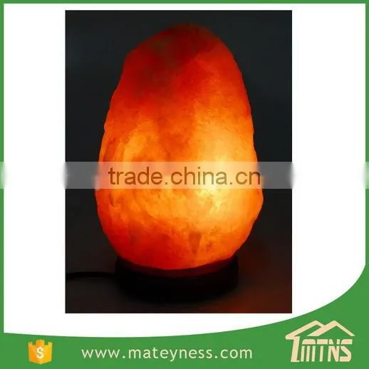 Wood Base Natural Crystal Himalayan Rock Salt Lamp photo-5