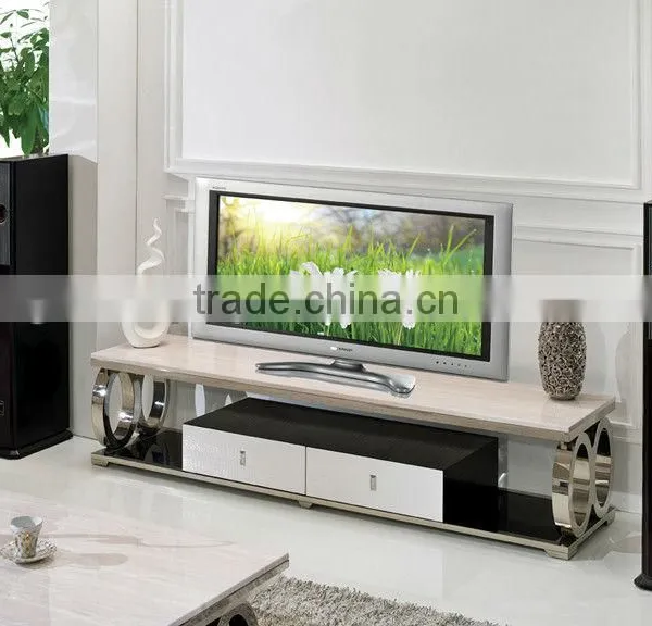 new moden design high glossy marble TV Stand