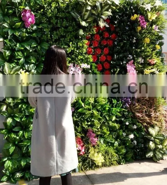 Made in China Grass Flower Wall Artificial Plants Wall for Garden and Interior Decoration photo-5
