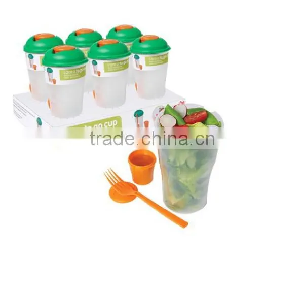 Salad Recipes Plastic Dressing Containers & Forks Compact photo-3