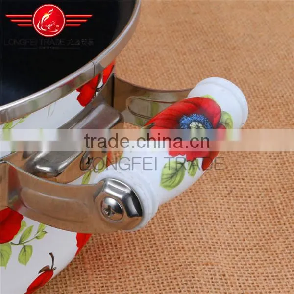 2016 High Quality Wholesale Non-stick Enamel Cast Iron Turkish Cooking Pot With Glass Lid photo-3
