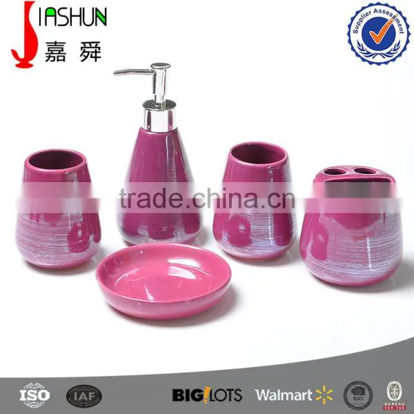 Colorful Pearl Glaze Bathroom Accessories Sets photo-6