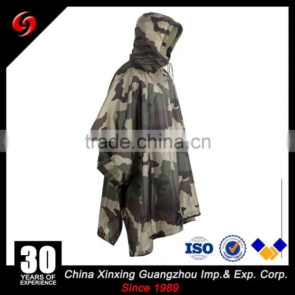 French Camouflage Military Rain Coat Poncho PVC Coating,army Rain Coat Poncho photo-2