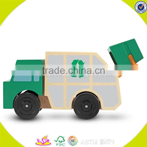 Wholesale Baby Wooden Garbage Truck Toy Popular Kids Wooden Garbage Truck Toy Wooden Garbage Truck Toy W04A169 photo-4