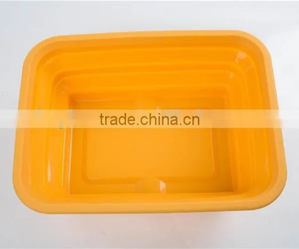 Silicone Large Vegetable Foldable Bowl,green Yellow Fruit Bowl photo-5