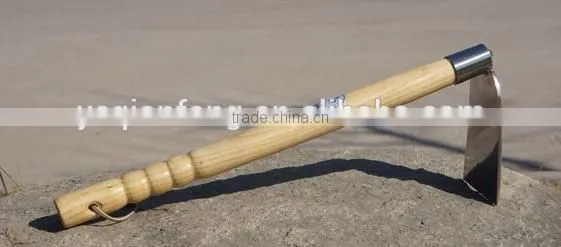 Garden Tool--Stainless Steel Hoe With Solid Wood Handle