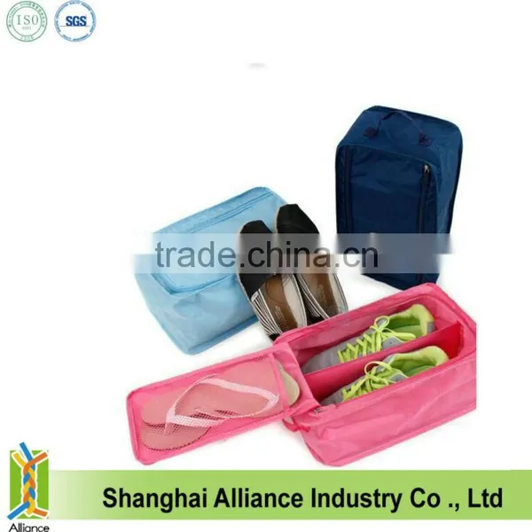 600D Polyester Zipper High Quality Travel Shoe Bags(TMJ-844)