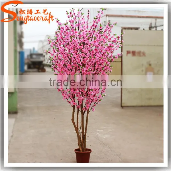 Wedding Favors Artificial Cherry Blossom Potted Plant for Wedding Table Flower Centerpiece photo-4