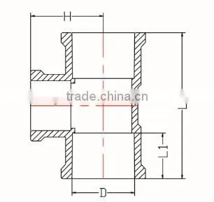 HIGH QUANLITY REDUCING TEE OF PVC DIN STANDARD FITTINGS FOR WATER SUPPLY photo-2