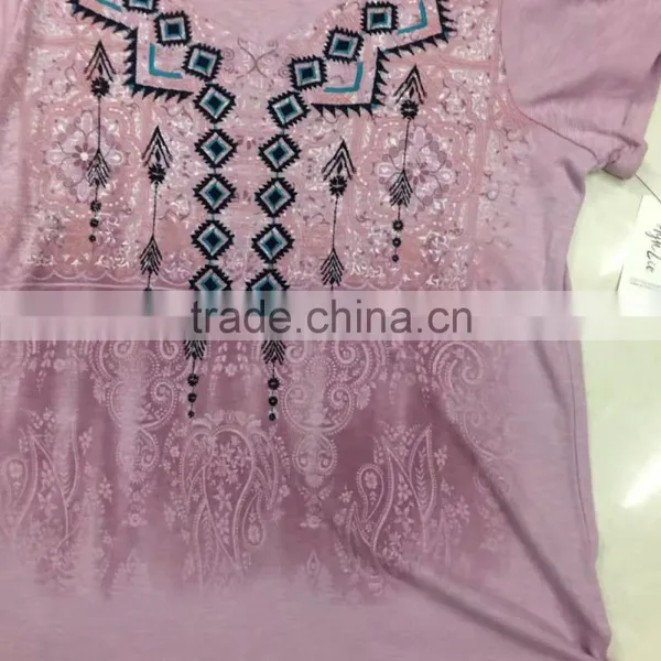 Women Cheap Print Branded Stock Tee photo-2