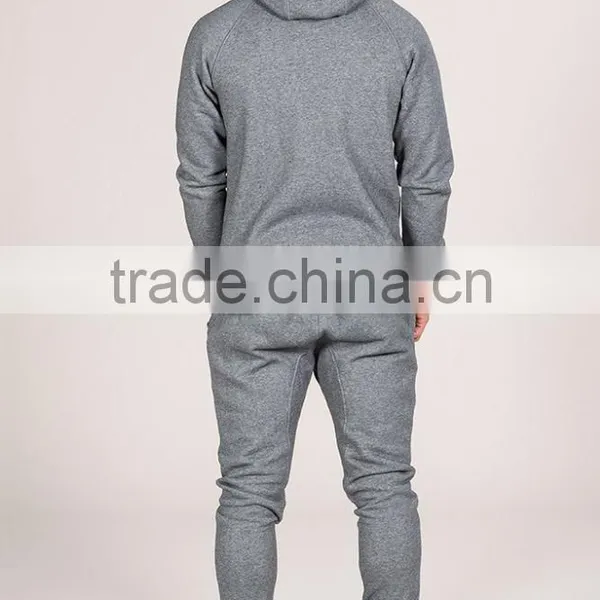 High Quality Long Sleeve Zipped Pockets Mens Track Top Plain Tracksuit photo-3