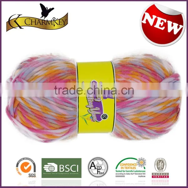 Charmkey Acrylic Yarn Multiple Color Hand Knitting Yarn Iceland Yarn Roving Yarn photo-2