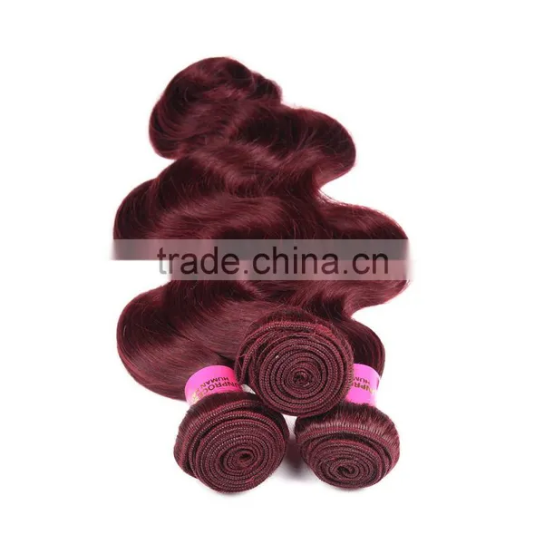 Wholesale 2017 Grade 7a Color 99j Body Wave Malaysian Hair Weave photo-6