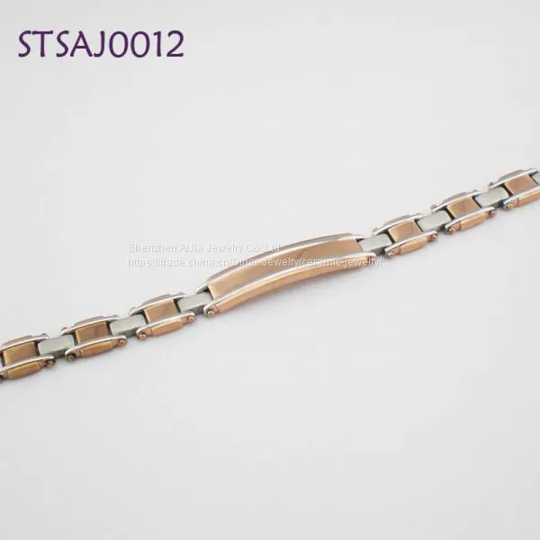 Men Metal Alloy Fashion Titanium Steel Bangle Gift Bracelet photo-2