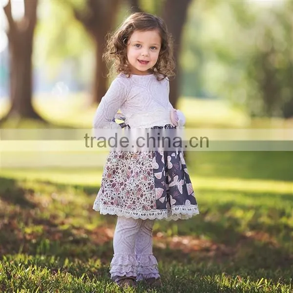 Persnickety Baby Cotton Frocks Designs Little Girls Boutique Outfits Wholesale Back to School Clothing Set photo-6