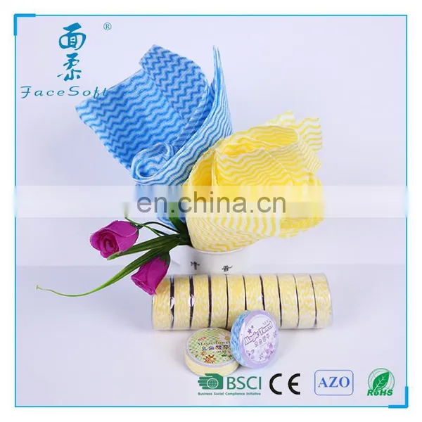 Compressed to Round Shape Coin Mini Magic Tissue Nonwoven Fabric Disposable Kitchen Towels photo-2