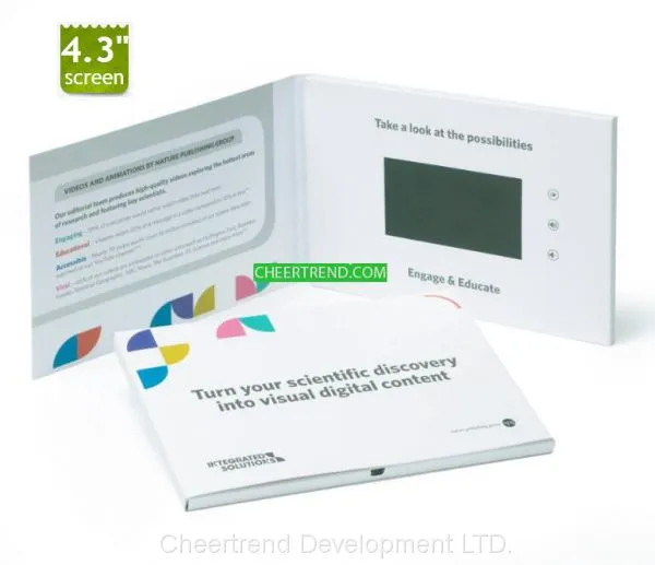 Hot Sale 7'' Video Brochure/ Video Book/ Video Card in Print Company Brochure photo-5