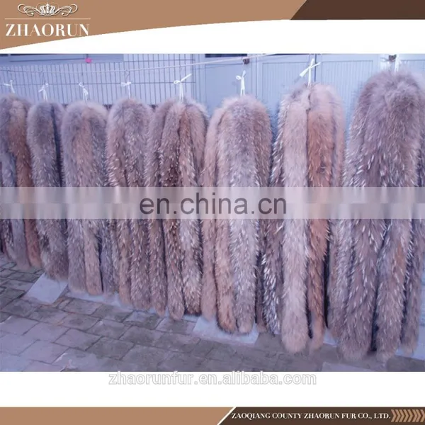 Real Raccoon Fur Strip and Raccoon Fur Trim for Garment photo-3