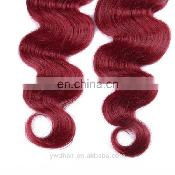 Dark Root Ombre Hair Extensions 1b/99j Peruvian Virgin Hair Body Wave Wavy Red Wine Two Tone Ombre Human Hair Weave photo-5