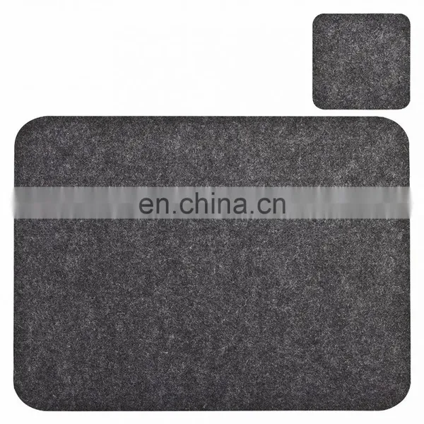 Felt Placemats Set of 8 - 40x30 cm Dinner Set Anthracite photo-5