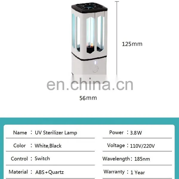 UV Disinfection Bactericidal USB Lamp Sterilizer Portable Mite Ozone UV Sterilization Car Ultraviolet Lamp photo-3