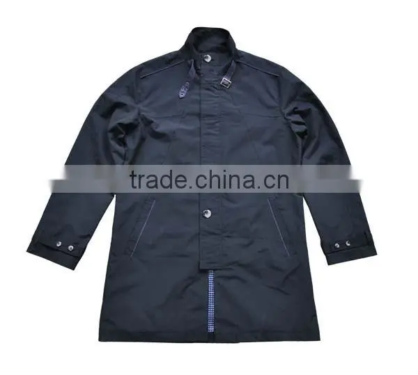Garment factory polyester thin trench coat wholesale men
