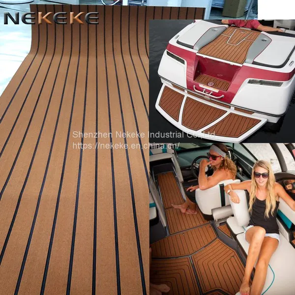 Marine Sheet Prices Light Brown+black Stripe 6MM Thick Marine Deck Sheet Decking Mat photo-3