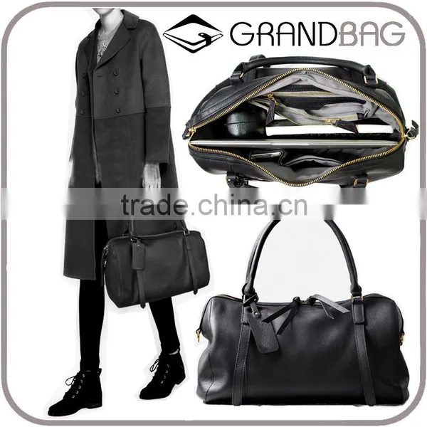 Morden Nature Style Class Designer Genuine Leather Men Large Capacity Handbag Travel Shoulder Bag Duffle Bag photo-2
