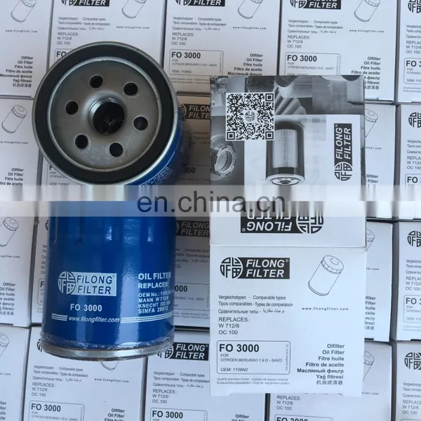 FILONG Manufacturer Oil Filter FO-3000 1109N2 1109AK 1109AP LS867B W712/8 1109AK 1109AP OP540/1 H20W02 PH4703 SM113 PH5566A photo-3