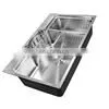 Stainless Steel Drain Board Square Kitchen Basin Sink photo-3
